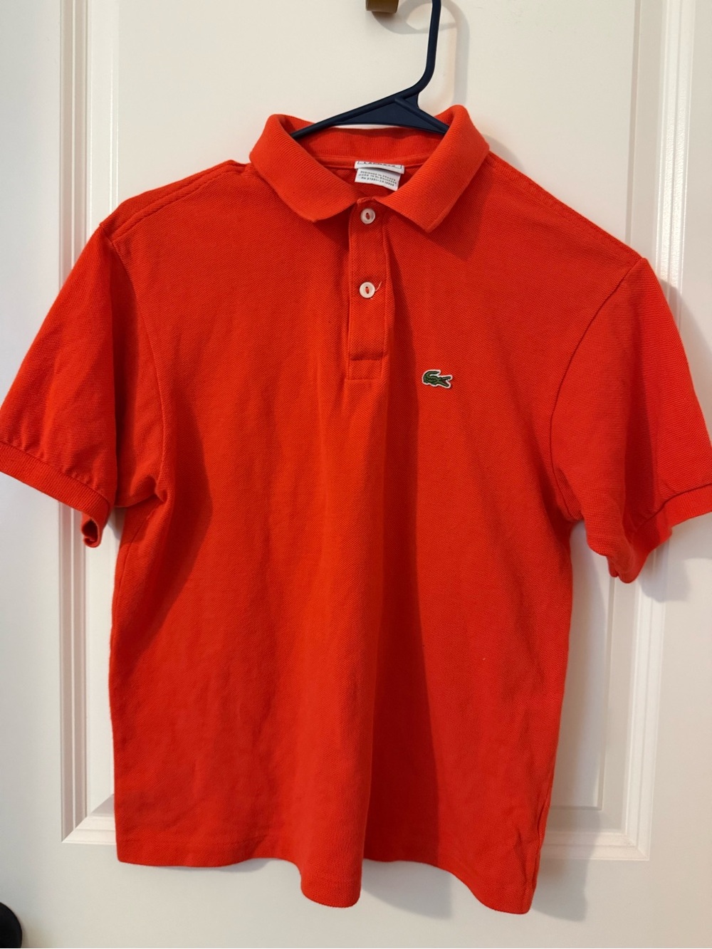 Lacoste Bright Orange Short Sleeve Cotton Polo